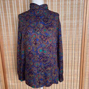 Vintage 90s Sophisticated by Pendleton button up Baroque blouse